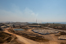 A general view of a part of the tens of thousands of tonnes of copper and cobalt that is stored in Tenke Fungurume Mine, in southeastern Democratic Republic of Congo, on June 17, 2023. A dispute between the Congolese authorities and Chinese firm CMOC, which owns the mine, put a stop to exports for months. The Democratic Republic of Congo produces over 70 percent of the global supply of cobalt. The metal is a critical component of batteries and seen as key to the renewable energy transition.