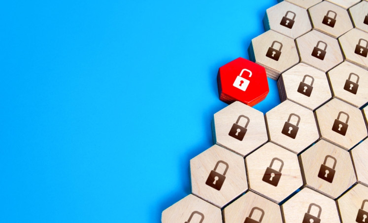 Stock illustration of cybersecurity.