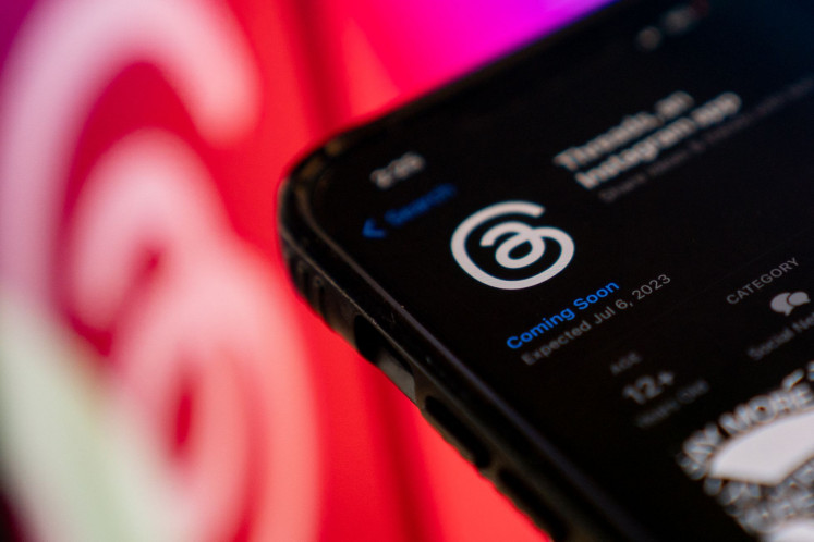 The Threads' Instagram app is pictured on the App Store, in this photo illustration created in Washington, on July 5, 2023. Threads, meant to compete with Twitter, was released in 2023.