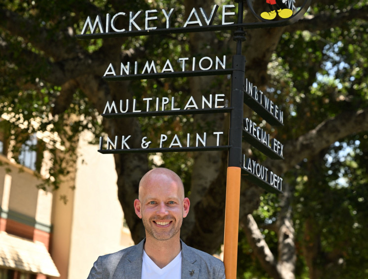 Bret Iwan, the actor who is the voice of Mickey Mouse, speaks during an interview on June 20, 2023, at the Disney Studio lot in Burbank, California, the United States.