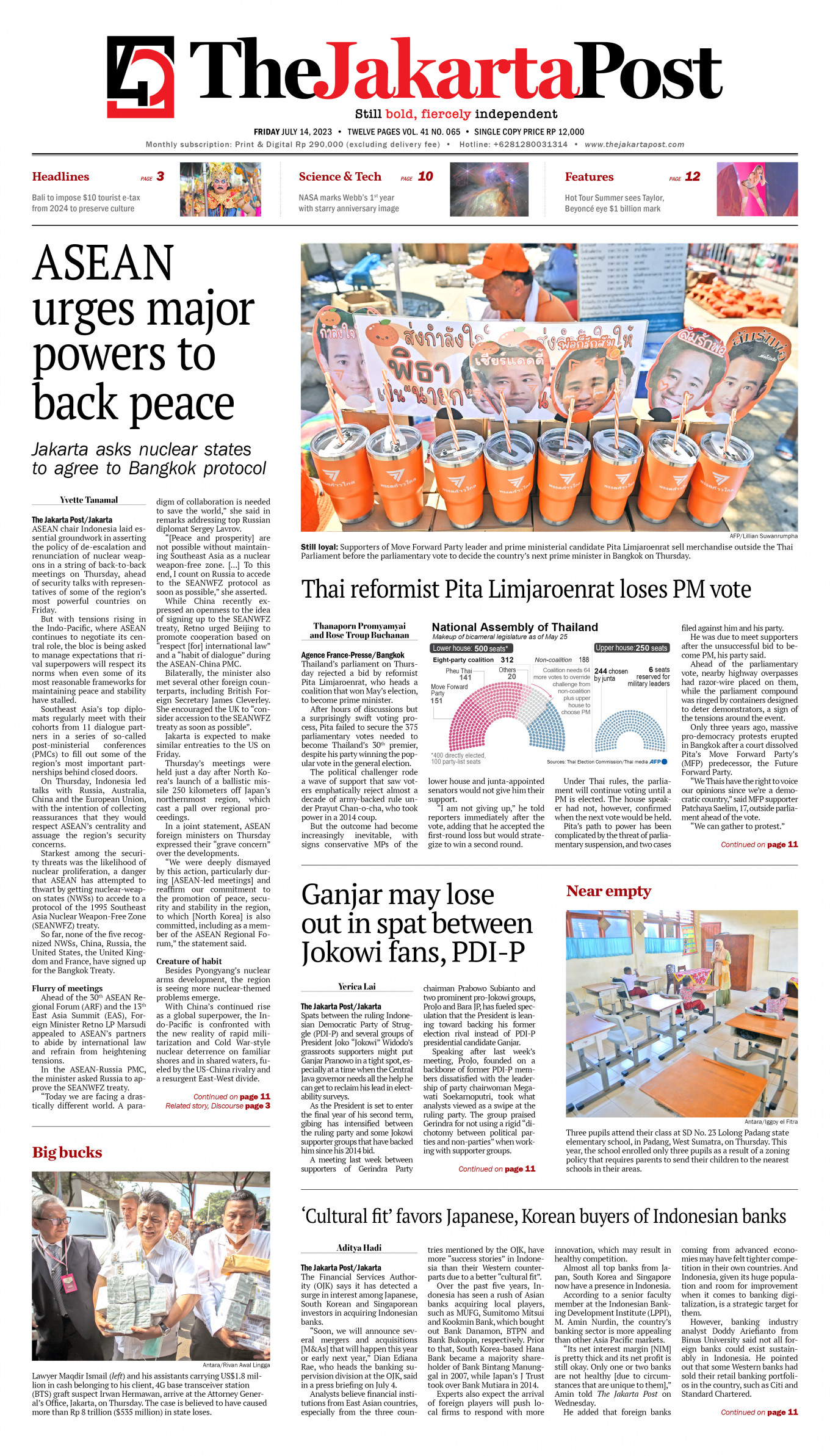 Frontpage - Sat, July 15, 2023 - The Jakarta Post