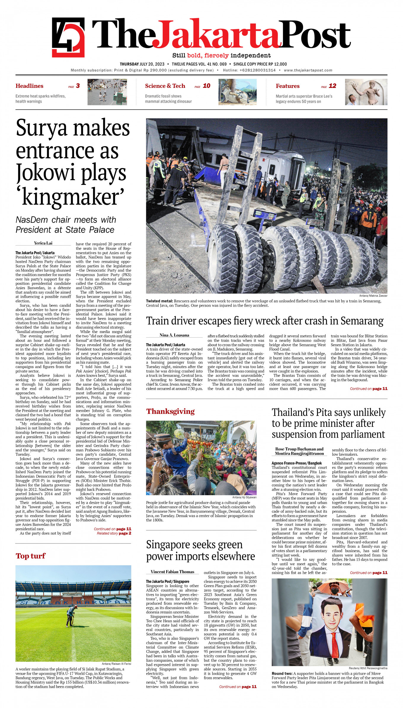 Frontpage - Thu, July 20, 2023 - The Jakarta Post