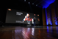 National soccer coach Indra Sjafri on July 19, 2023, talks at Juara Bicara event in Usmar Ismail Hall, Jakarta, about the ways he managed the U-22 Indonesian team that won the gold medal at the 2023 SEA Games in Cambodia in May.