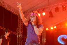 This photo taken on December 26, 2017 shows rock band Slank performing during the Big Bang Slank Music Concert in Jakarta. 
