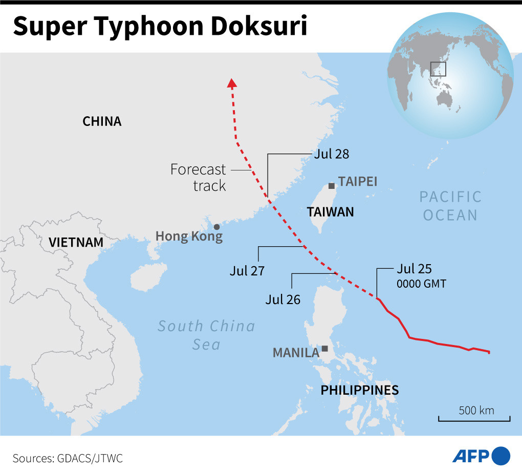 Philippines orders evacuations ahead of Super Typhoon Doksuri - Wed ...