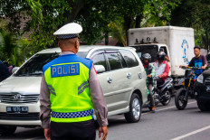 A police officer is seen on a road in Medan, North Sumatra, on May 12, 2023, in this stock photo.
