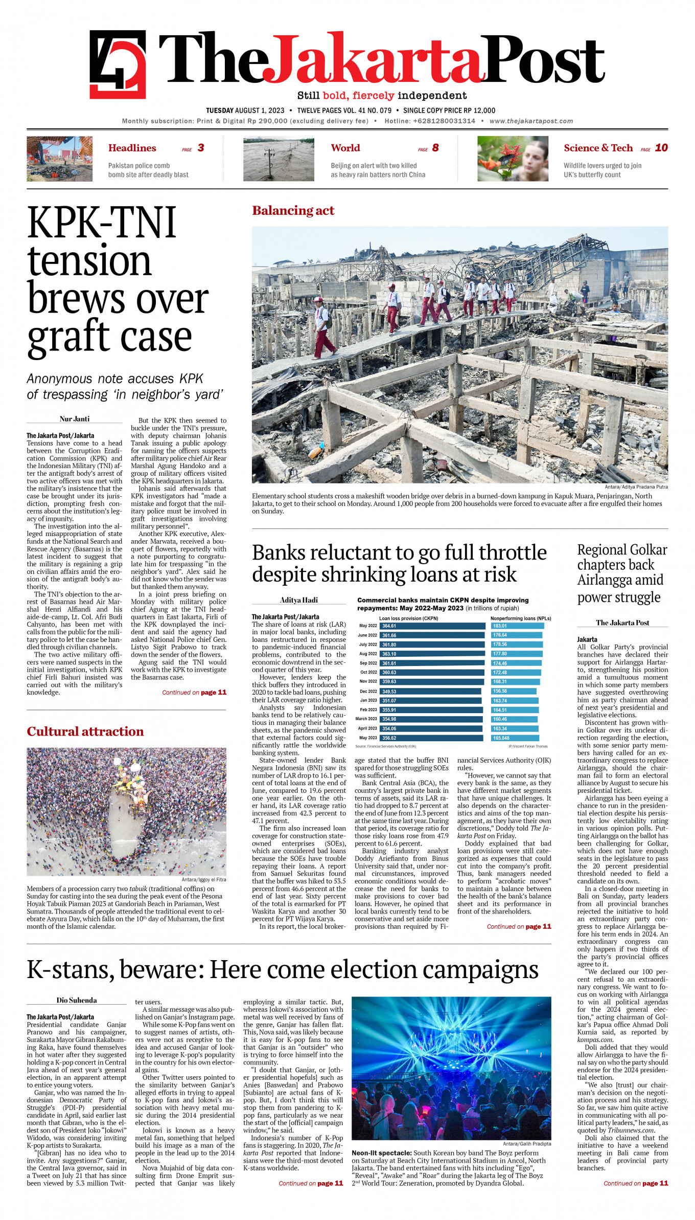 Frontpage - Wed, August 2, 2023 - The Jakarta Post
