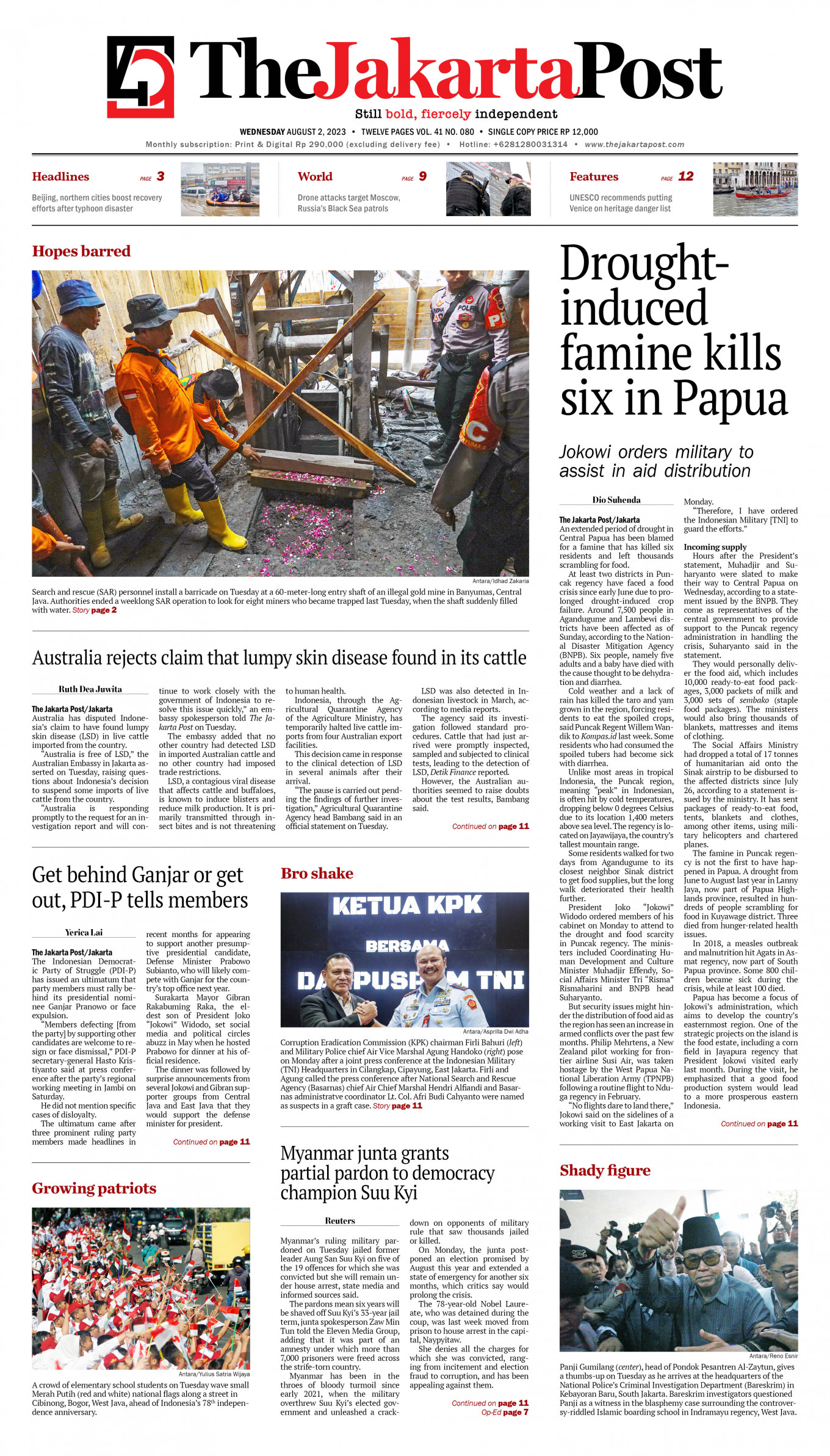 Frontpage - Wed, August 2, 2023 - The Jakarta Post