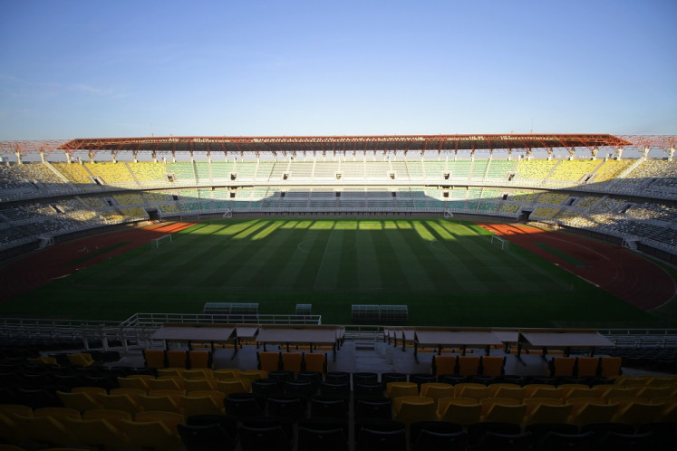 The interior view of Gelora Bung Tomo Stadium in Surabaya, East Java on July 31, 2023.