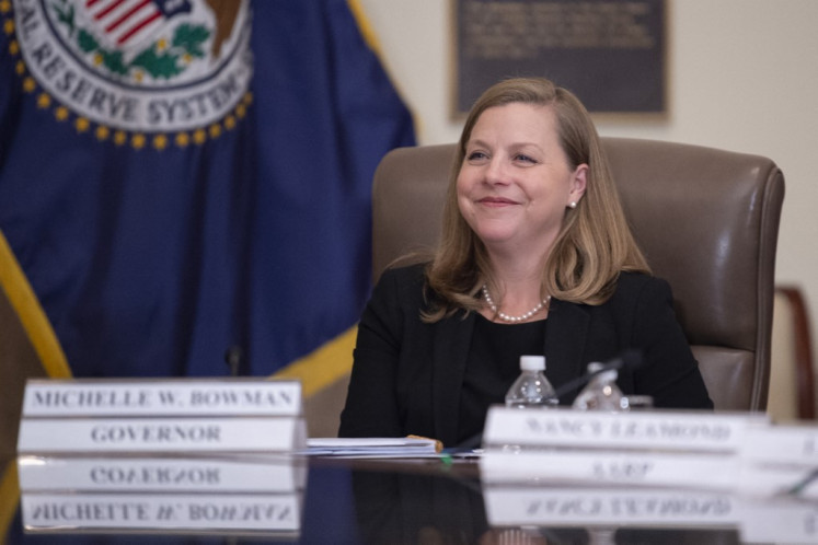 US Federal Reserve Governor Michelle Bowman attends a “Fed Listens“ event at the Federal Reserve headquarters in Washington, DC, on Oct. 4, 2019.