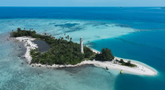 A lighthouse is seen on Rangit Island on Banyak Islands, Aceh Singkil, Aceh, in this undated stock photo.


