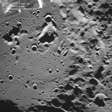 This handout photograph taken by the Luna-25 rover (Moon-25) and released by Russian Space Agency Roscosmos on August 17, 2023, shows the Zeeman lunar impact crater on the far side of the Moon. 

