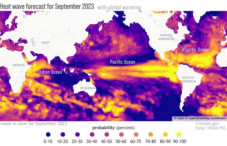 The United States National Oceanic and Atmospheric Administration's (NOAA) heat wave forecast for September 2023 illustrates how intense and widespread heat was toward the end of 2023. 
