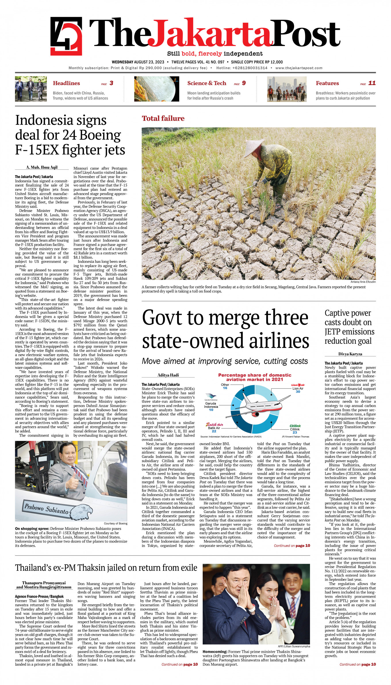 Frontpage - Wed, August 23, 2023 - The Jakarta Post