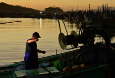 A fisherman works at Matsukawaura fishing port in Soma, Fukushima prefecture, Japan on August 24, 2023, in this photo taken by Kyodo. 