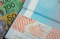 Stock illustration of Australian visa.