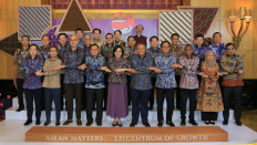 Top officials meet during the second ASEAN Finance Ministers and Central Bank Governors’ Meeting under Indonesia’s chairmanship in Jakarta on Aug. 25, 2023.