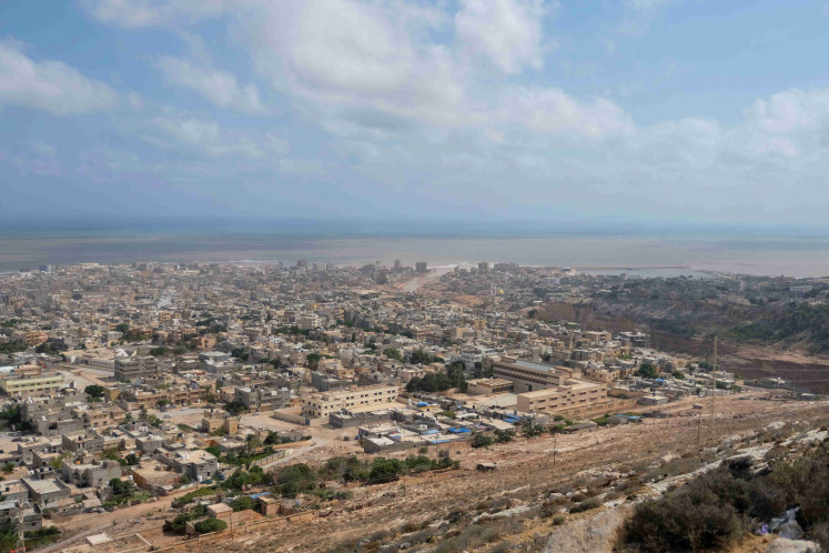 A general view of Derna City, after a powerful storm and heavy rainfall hit Libya, in Derna, Libya September 12, 2023. 