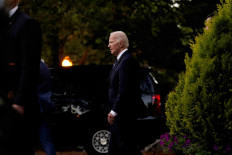 US President Joe Biden leaves Mass at Holy Trinity Catholic Church in Washington, US, October 7, 2023.