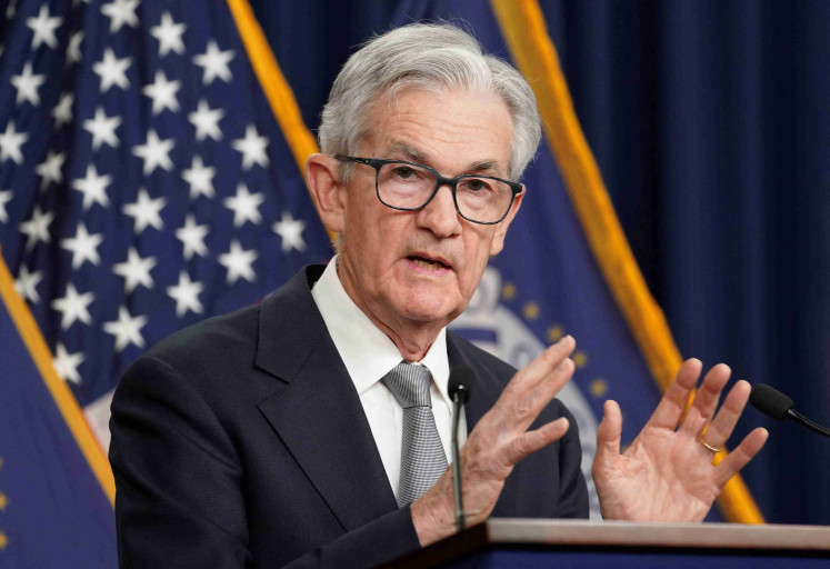 Federal Reserve Board Chair Jerome Powell answers a question at a press conference following a closed two-day meeting of the Federal Open Market Committee on interest rate policy at the Federal Reserve in Washington, DC, on Nov. 1, 2023.