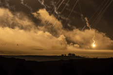 This picture taken from the Israeli side of the border with the Gaza Strip on November 2, 2023, shows Israeli bombardment in the Gaza Strip, amid ongoing battles between Israel and the Palestinian Hamas movement.
