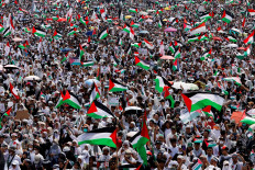 Indonesians join interfaith rally in solidarity with Palestine