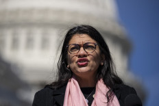 Rep. Rashida Tlaib (D-MI) speaks during a news conference about the Justice For All Act outside the US Capitol March 9, 2023 in Washington, DC. 