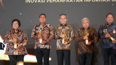 The Gold Medal of the Bhumandala Kanaka Award 2023 was presented to the National Peatland and Mangrove Restoration Agency (BRGM) for its Peatland Restoration Information Management System (PRIMS) on Nov. 11, during a ceremony at Hotel Discovery Kartika Plaza Bali in South Kuta, Badung.