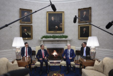 US President Joe Biden meets with President Joko 'Jokowi' Widodo in the Oval Office of the White House November 13, 2023 in Washington, DC. 
