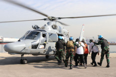 Indonesian Navy personnel from the Garuda Contingent (Konga) XXVIII, serving as the Maritime Task Force (MTF) under the United Nations Interim Force in Lebanon (UNIFIL), and Indonesians living in Lebanon take part in an evacuation drill during an alertness contingency exercise at the Beirut Port in Beirut on Nov. 1. 