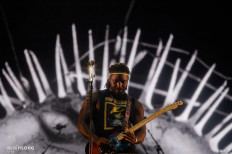 Party anthem: Kele Okereke, frontman of the English rock band Bloc Party, jams onstage at the 2023 Joyland Festival in Jakarta on Nov. 25, 2023. 