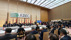 Coordinating Economic Minister Airlangga Hartarto witnesses the signing of an agreement regarding three priority projects as part of the implementation of the Asia Zero Emission Community (AZEC).