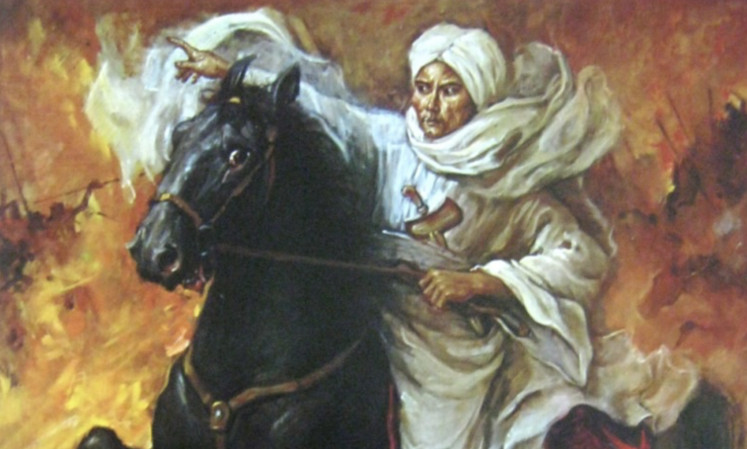 A portrait of Javanese general Prince Diponegoro, painted by renowned artist Basoeki Abdullah.