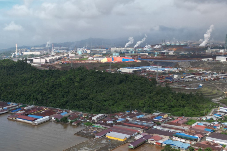This aerial picture taken on May 12, 2023 shows a general view of PT. Indonesia Morowali Industrial Park (IMIP), one of the biggest nickel producers in North Konawe, Central Sulawesi.