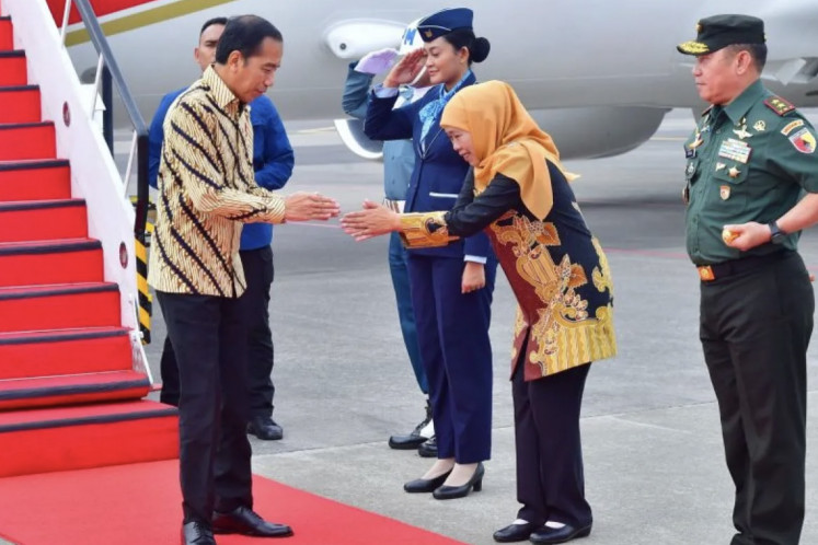 President Joko “Jokowi“ Widodo arrives in Surabaya, East Java, on Jan. 15, 2024, for a working visit.