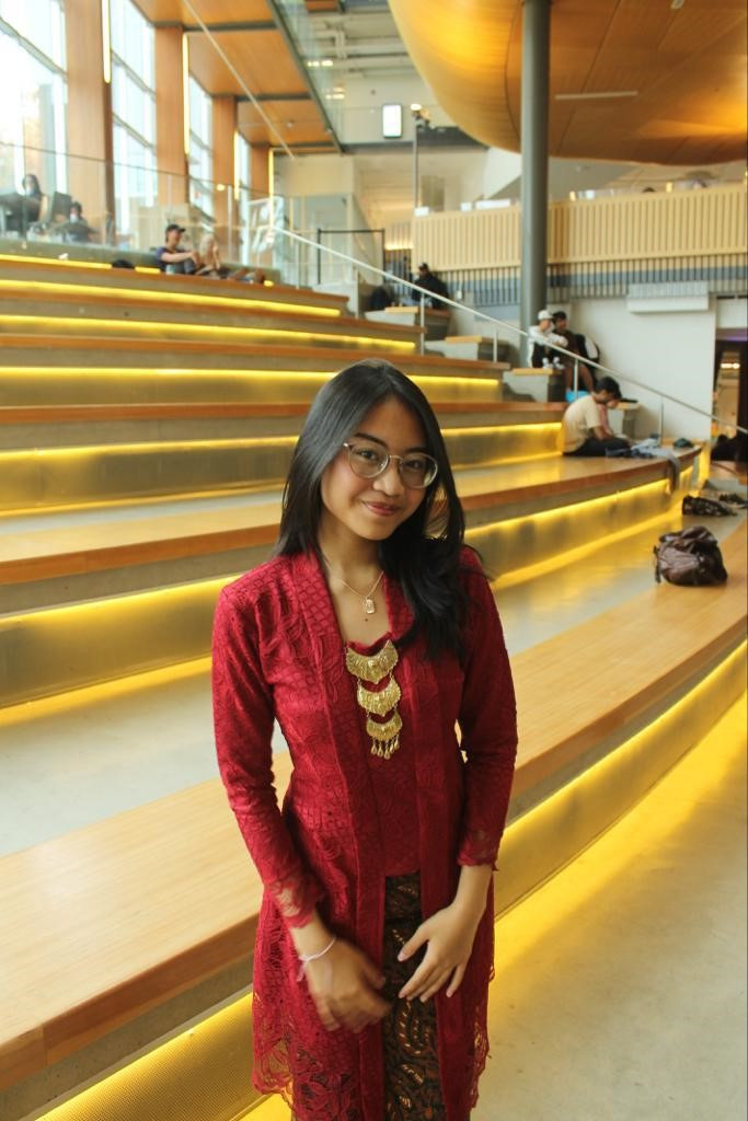 Dhira at the University of British Columbia during National Batik Day