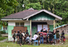 A Papuan village held delayed voting on Friday