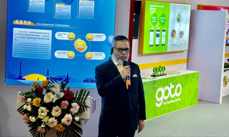 Indonesian Ambassador to China, Djauhari Oratmangun, inaugurates the Indonesia Pavilion featuring GoTo as one of the giant brands representing Indonesia at the China E-Commerce Exhibition in Fuzhou.