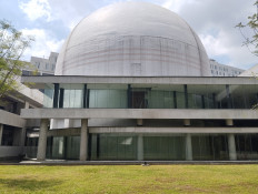 The dome of Jakarta Planetarium is seen on March 5, 2024, at the Taman Ismail Marzuki compound, in Cikini, Central Jakarta. The renovation project was met with a sold-out opening day and great fanfare.