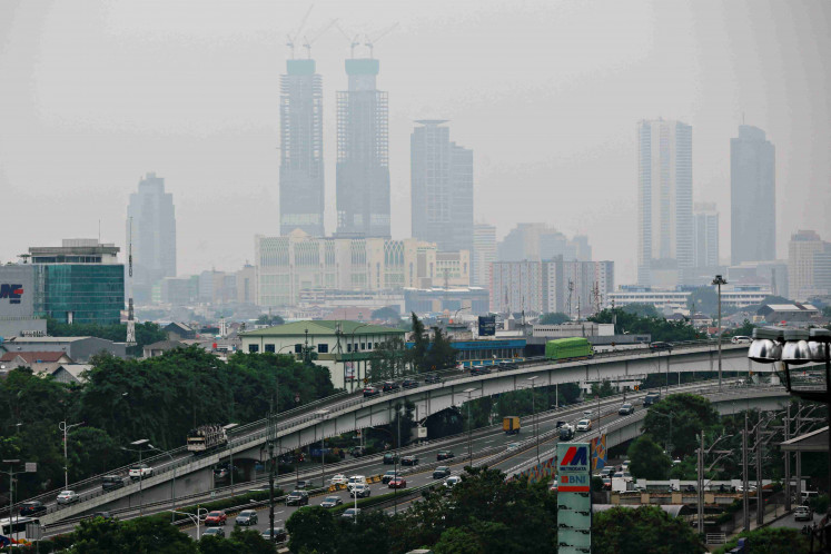  A general view of the city skyline of Jakarta on Oct. 30, 2021. 