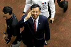 Defense Minister Prabowo Subianto attended the inaugural working meeting with the DPR's Commission I at the Senayan Parliament Complex, Jakarta, Monday (11/11/2019). A working meeting between the DPR and the Ministry of Defense (Kemhan) discussed the 2020 Ministry of Defense work plan and its budget support