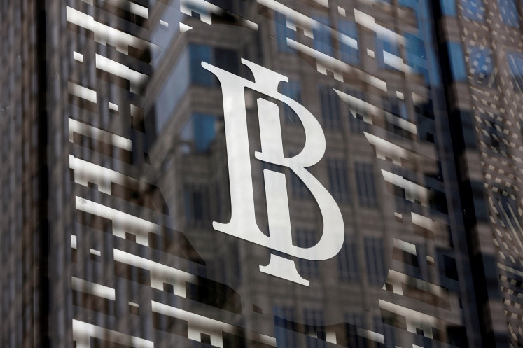 Bank Indonesia's (BI) logo is seen on Jan. 17, 2019, at the central bank's headquarters in Jakarta.