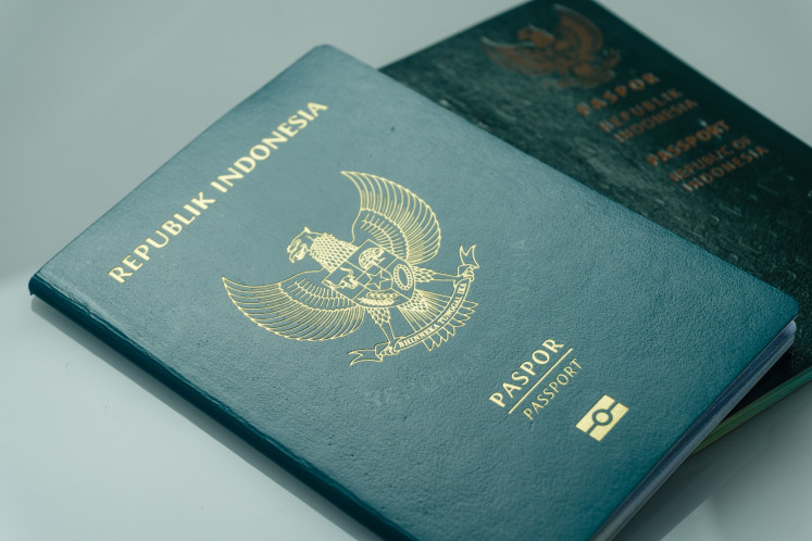 A stock illustration of Indonesian passport.