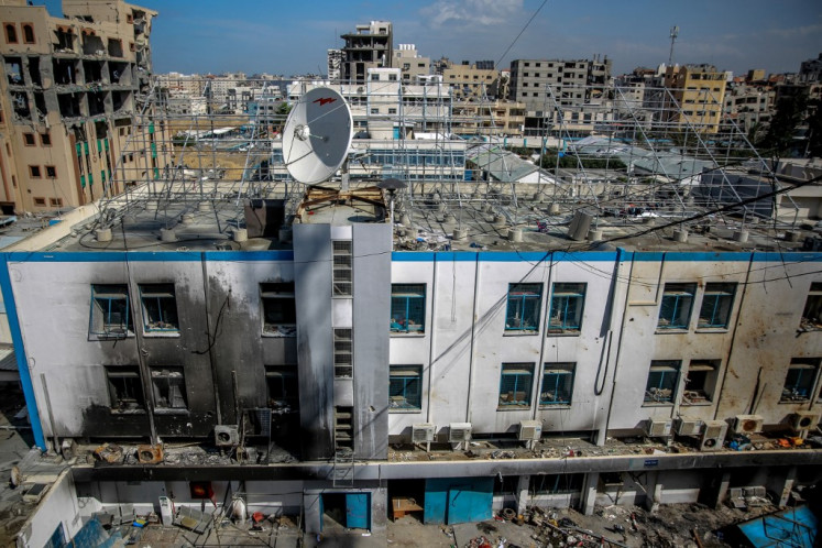 This picture shows the damaged Gaza City headquarters of the United Nations Relief and Works Agency for Palestine Refugees (UNRWA) on February 15, 2024, amid ongoing battles between Israel and the militant group Hamas. 