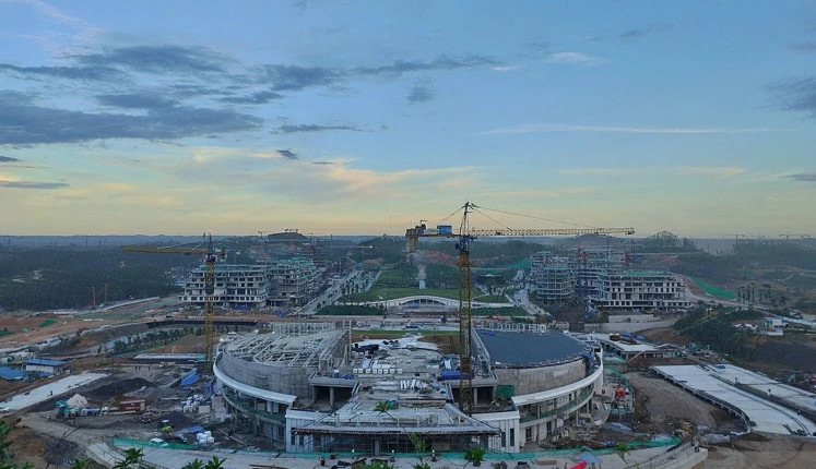 Rising city: Construction progresses on May 6, 2024 at the Central Government District (KIPP) of Nusantara, the country’s new capital under development in East Kalimantan.

