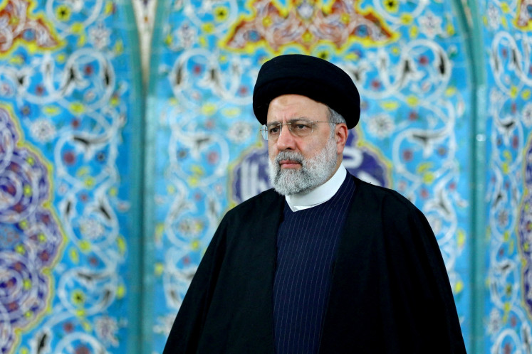 Iranian President Ebrahim Raisi looks on during a meeting in Minab, Iran, in this file photo taken on February 2, 2024.