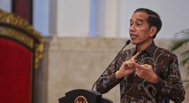 President Joko “Jokowi“ Widodo speaks in the State Palace in Jakarta in this file photo.