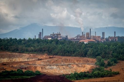 Economic machine: Smoke billows out of chimneys on July 28, 2023, at a nickel mine operated by PT Vale Indonesia in Sorowako, South Sulawesi. Indonesia acquired the company through a divestment mechanism earlier this year.
