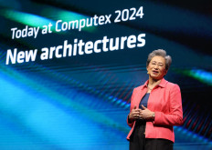 Lisa Su, chairwoman and CEO of Advanced Micro Devices (AMD), delivers the opening keynote speech at Computex 2024, Taiwan's premier tech expo, in Taipei on June 3, 2024.