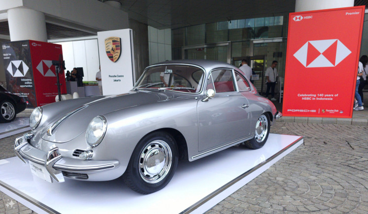 The Porsche 356 C 1600 Cabriolet, one of the classic models displayed at the “Porsche and Photography“ event at World Trade Center 1, Jakarta.